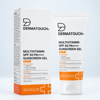 DERMATOUCH Multivitamin SPF 50 PA++++ Sunscreen Gel – 50 g